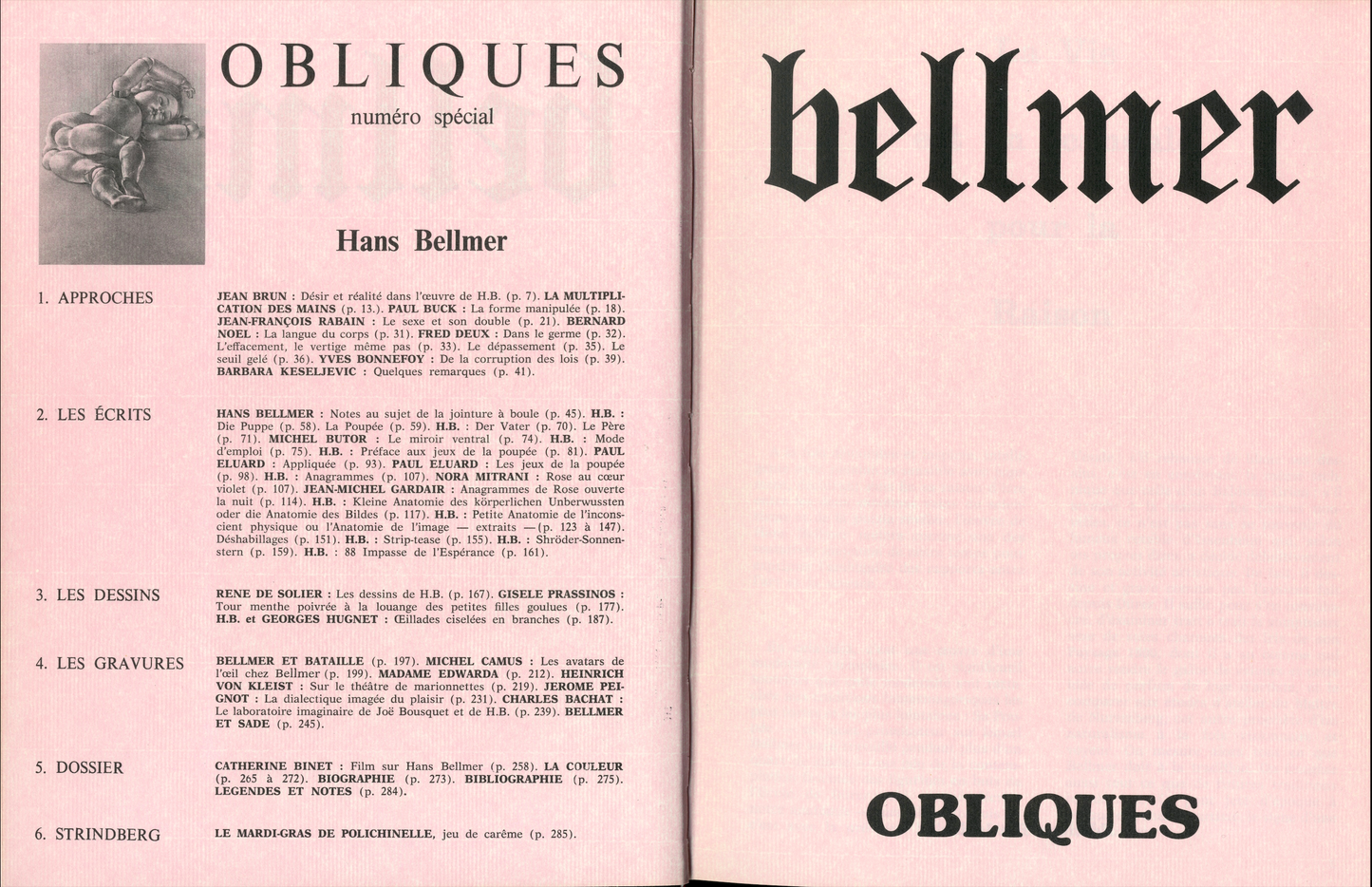 OBLIQUES SPECIAL ISSUE: HANS BELLMER