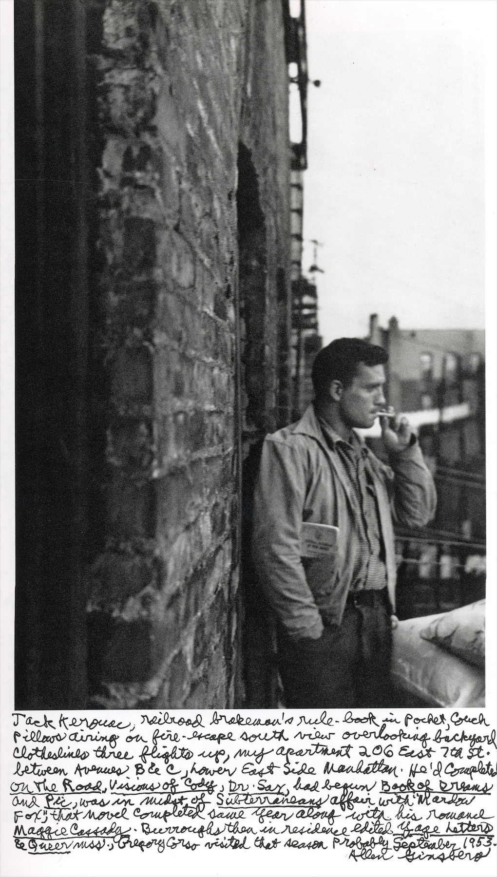 Jack Kerouac photographed by Allen Ginsberg interior page.