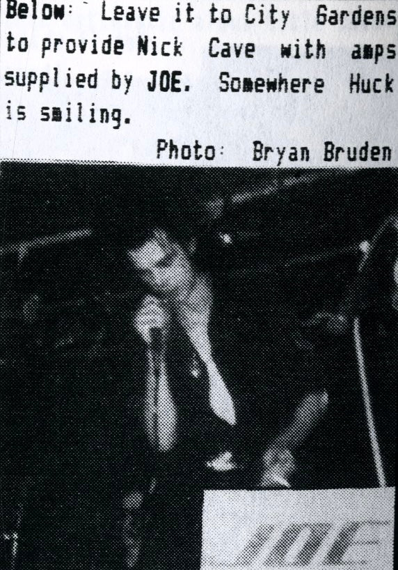 Nick Cave performing at City Gardens, photographed by Bryan Bruden for Dangerous Rhythms No. 6.