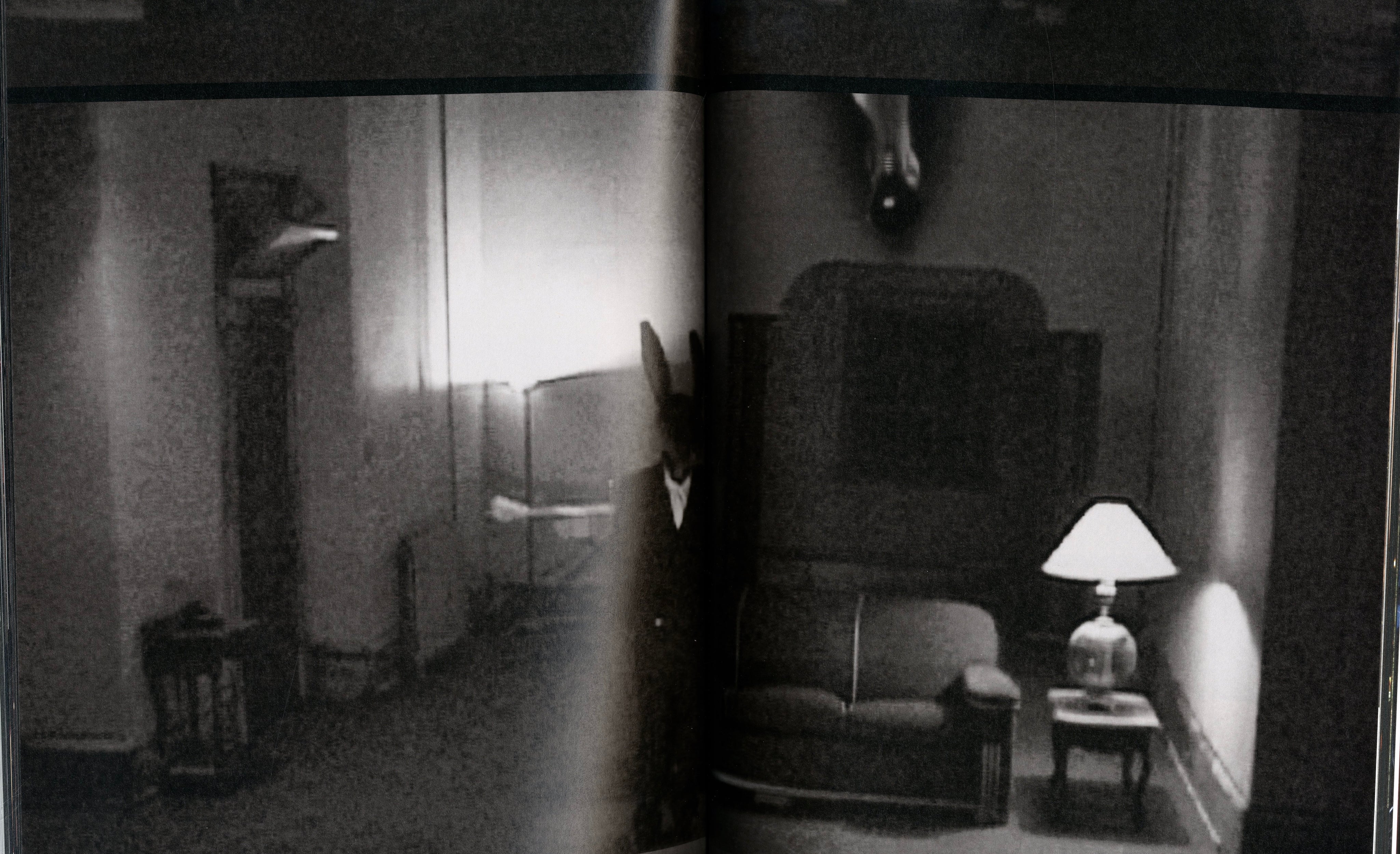 David Lynch Chaos Theory interior dark cinematic room lamp set still surreal atmosphere interior 4 intermission books.