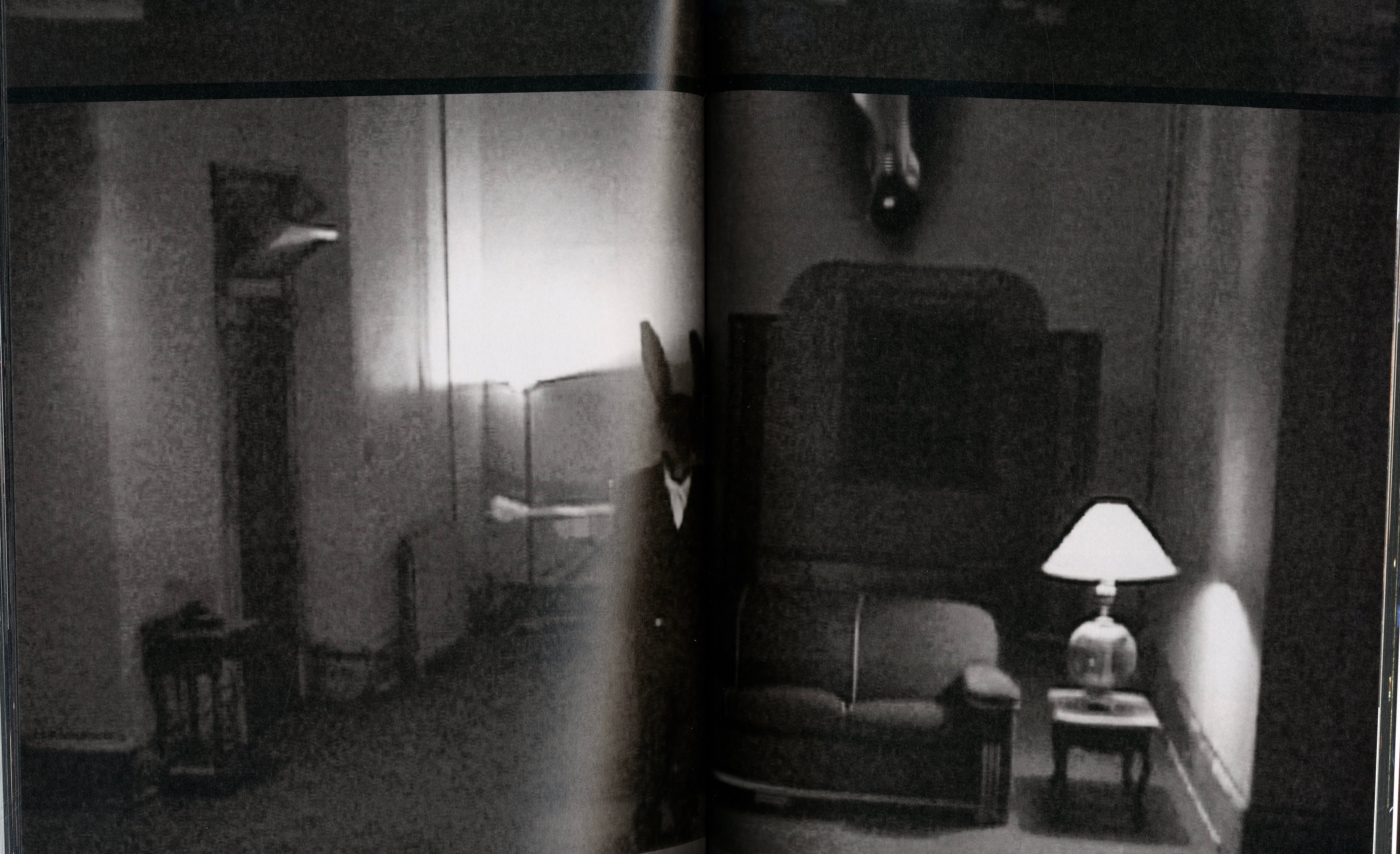David Lynch Chaos Theory interior dark cinematic room lamp set still surreal atmosphere interior 4 intermission books.