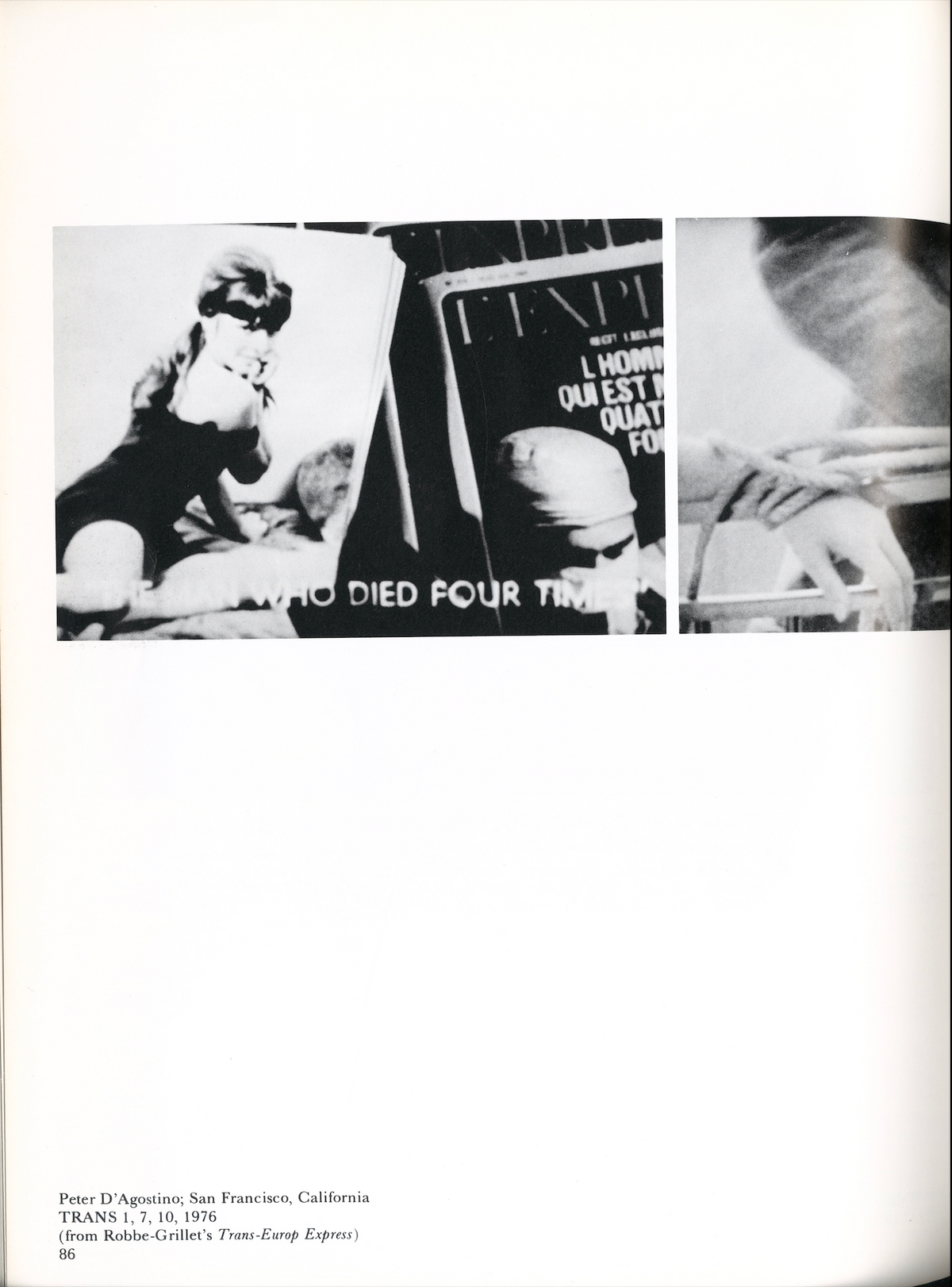 Eros and Photography interior conceptual photography text image sequence 1977 interior 4 intermission books.