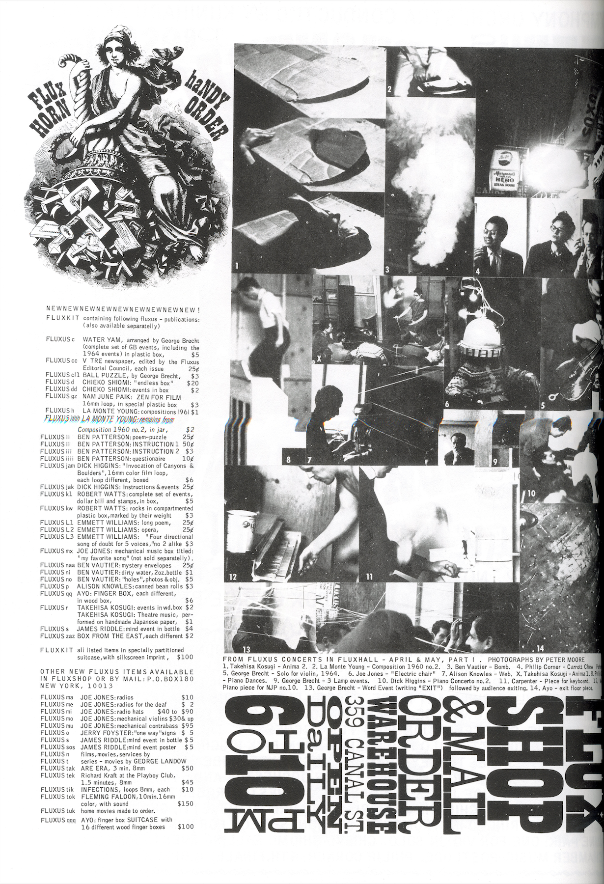 Fluxus V TRE George Brecht editorial page.
