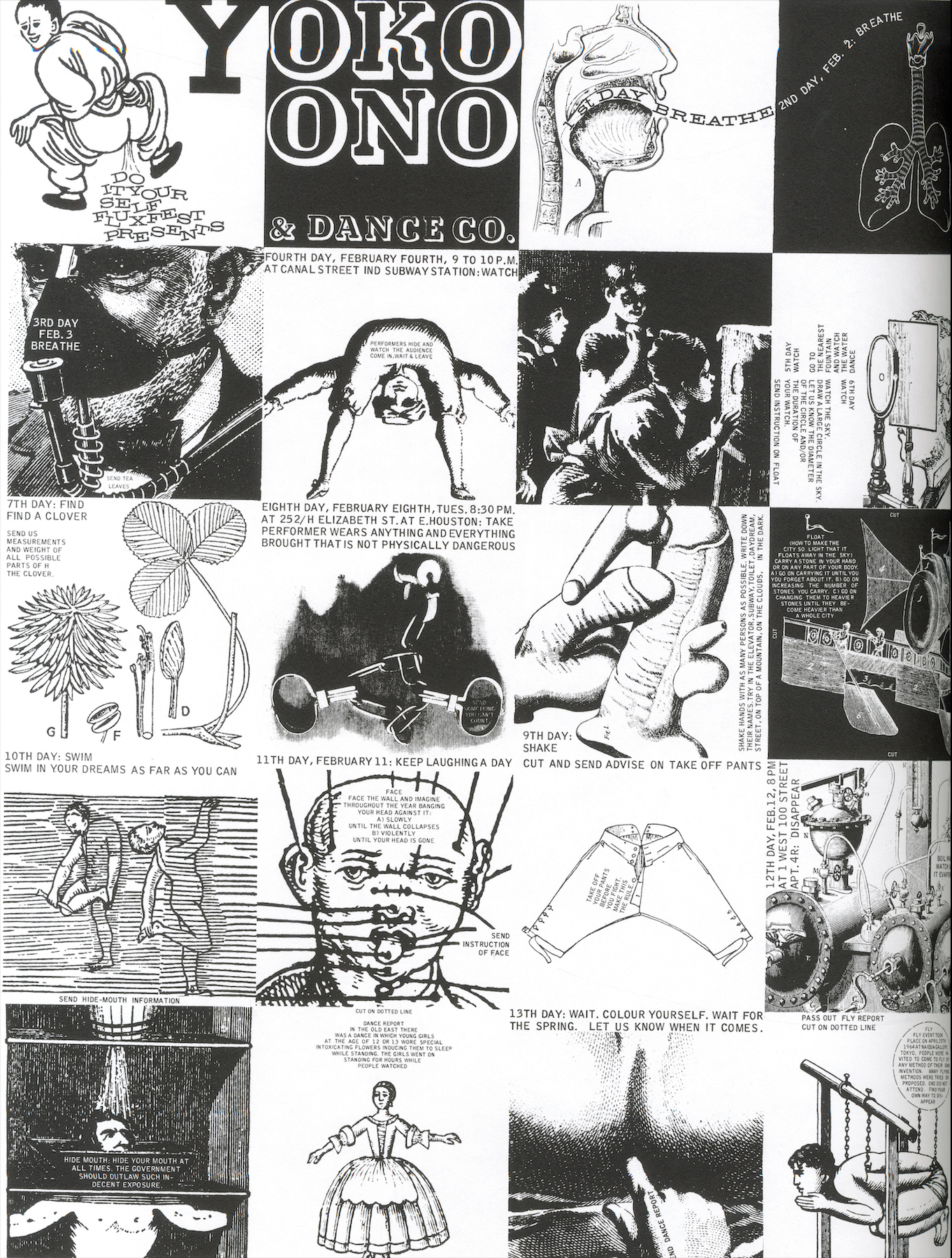 Fluxus festival announcement page 1964.
