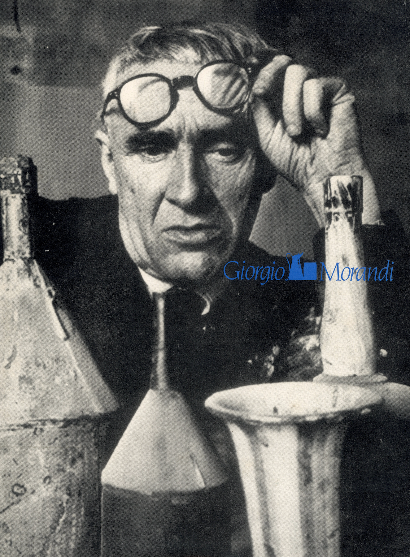 Front cover Giorgio Morandi portrait black and white photobook.
