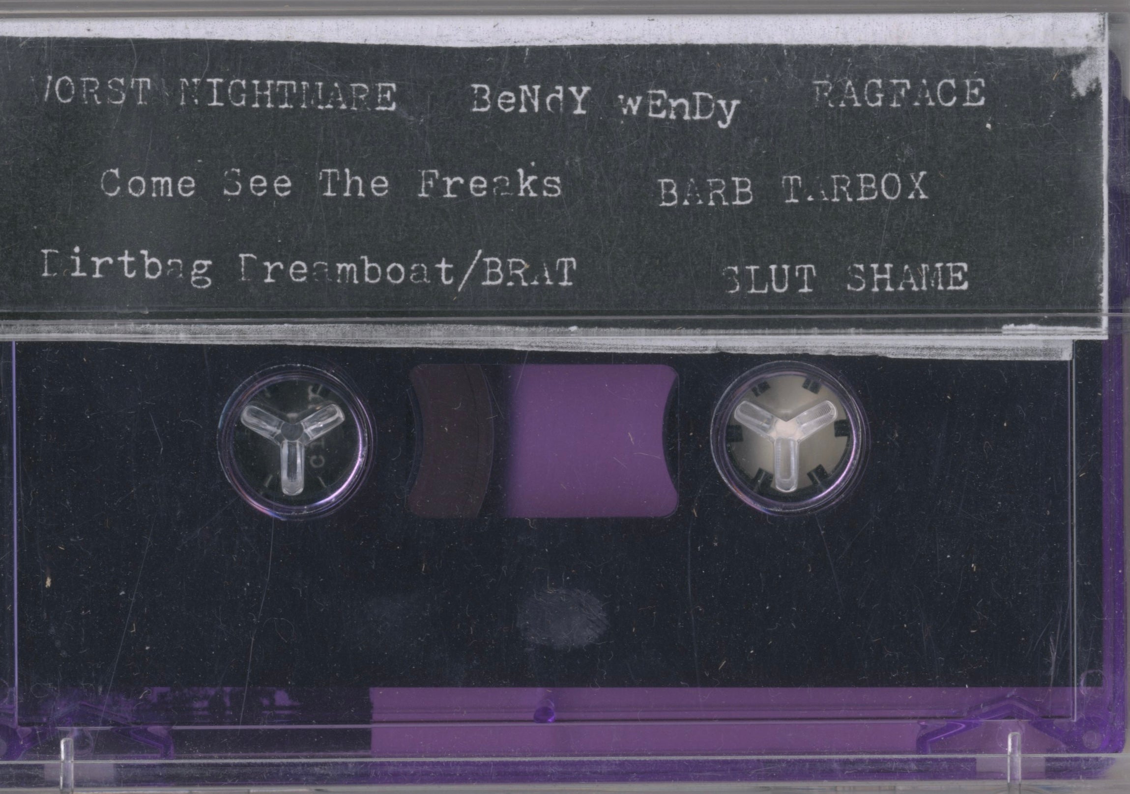 Reverse sleeve of Hagface’s Ragface cassette — seven tracks of raw punk urgency, 2014 self-release.