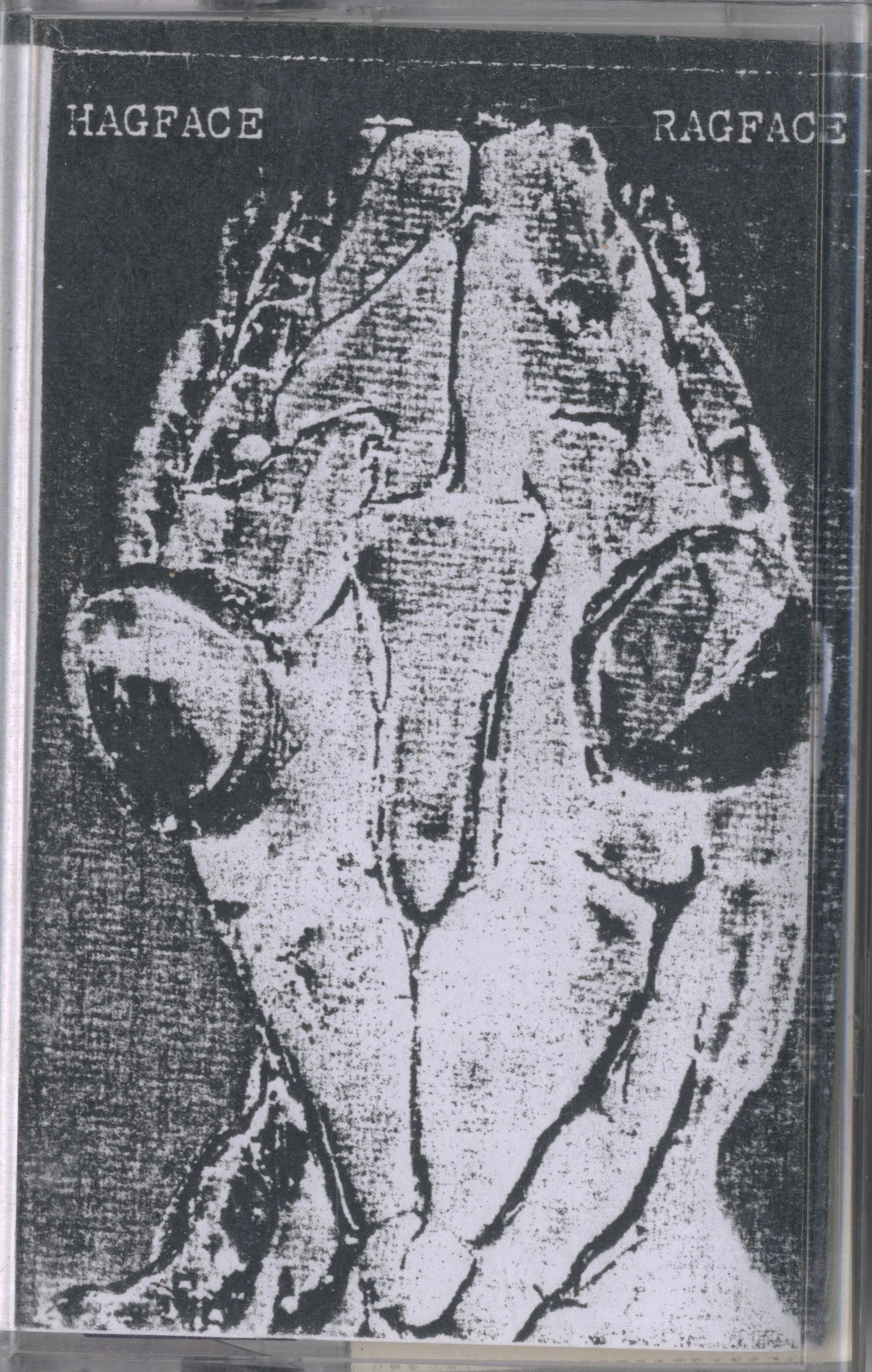 Front cover of Hagface’s Ragface cassette — raw feminist punk energy from Calgary, 2014.