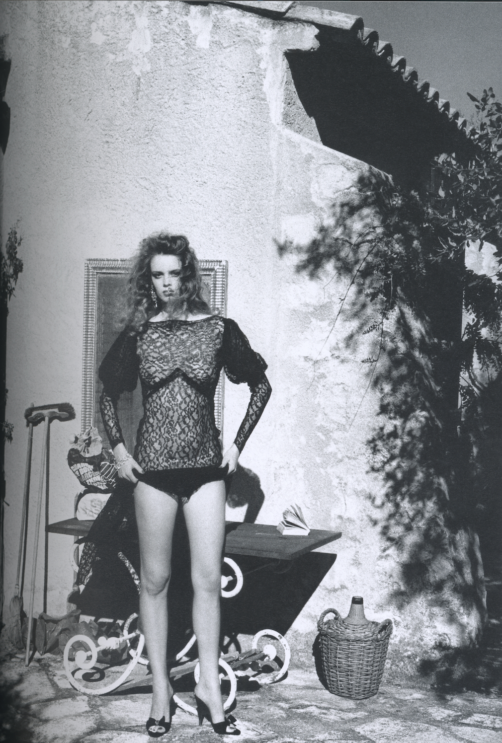 Interior spread Helmut Newton iconic imagery.
