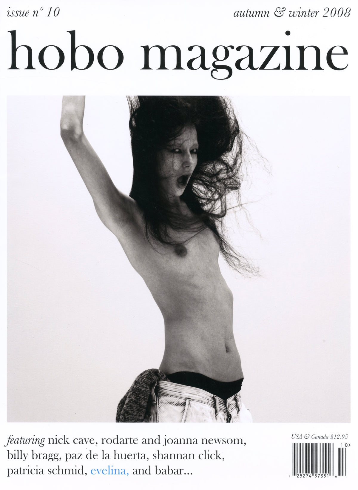 Hobo Magazine No 10 front cover Evelina autumn winter 2008 Vancouver art fashion music magazine intermission books.