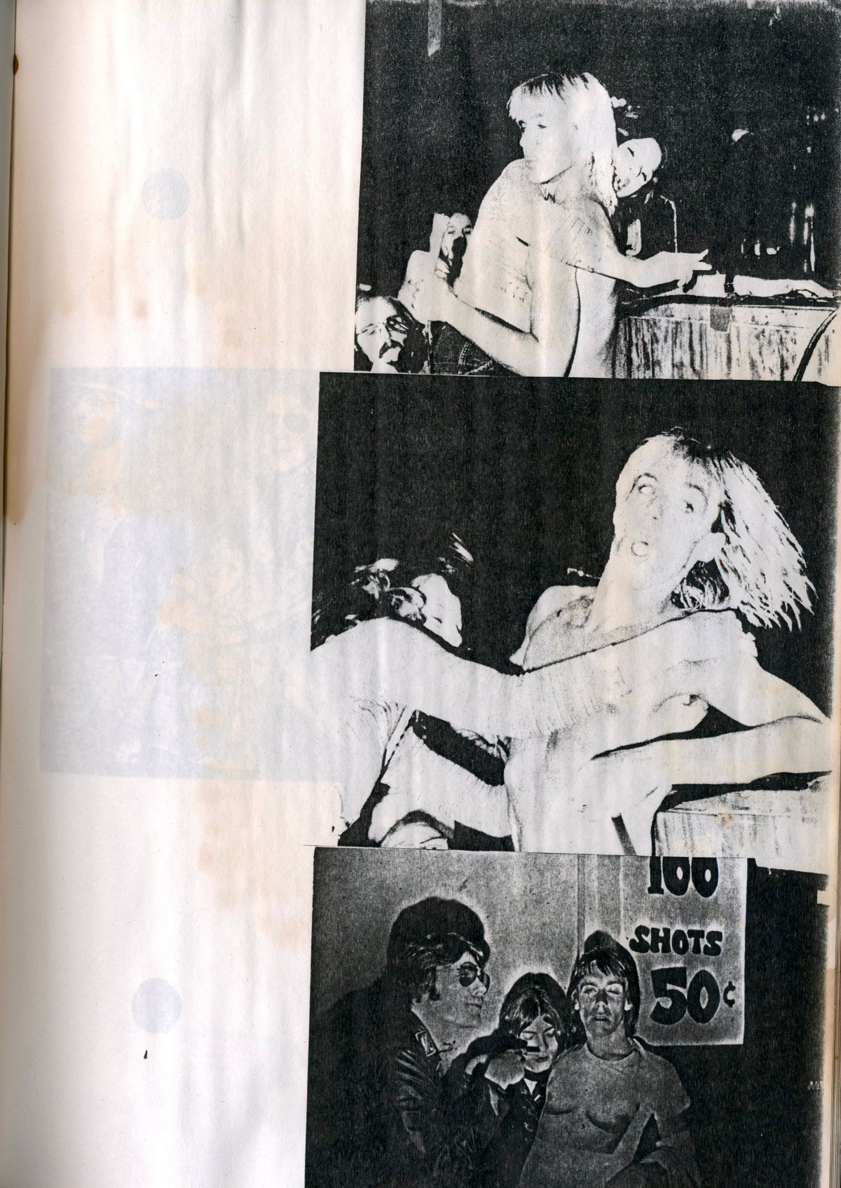 Iggy Pop on stage, photocopied live photographs in Honey That Ain't No Romance No. 1.