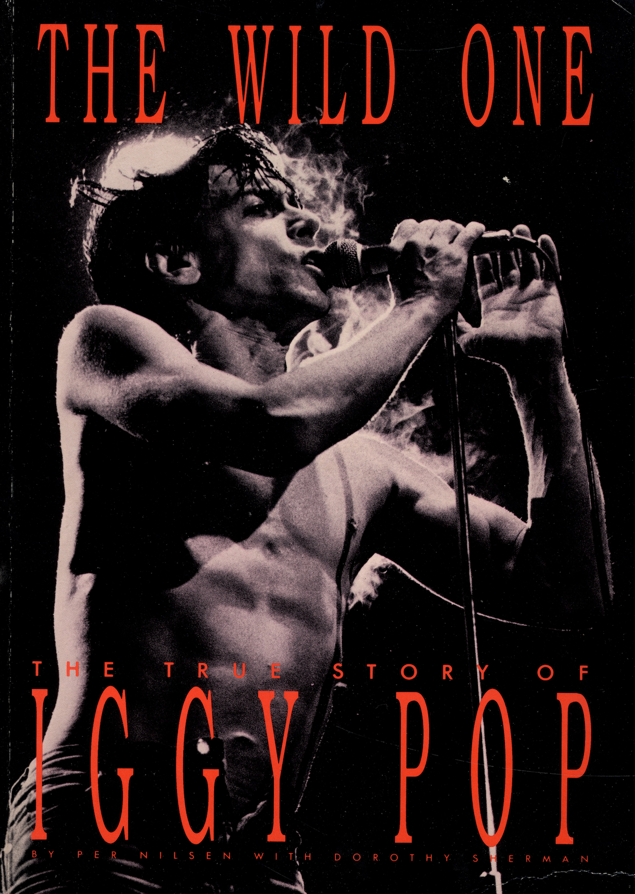 Front cover Iggy Pop The True Story of the Wild One 1988 book.