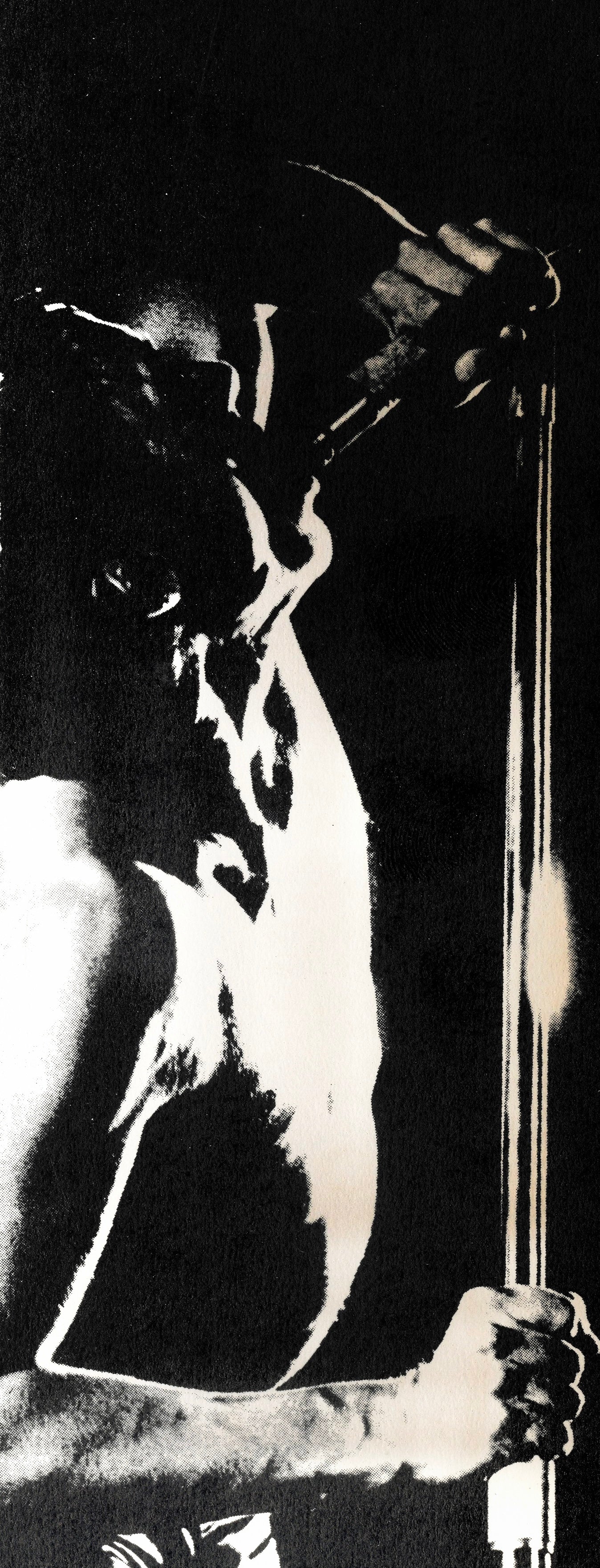 Interior photo Iggy Pop performance stage The Stooges era.