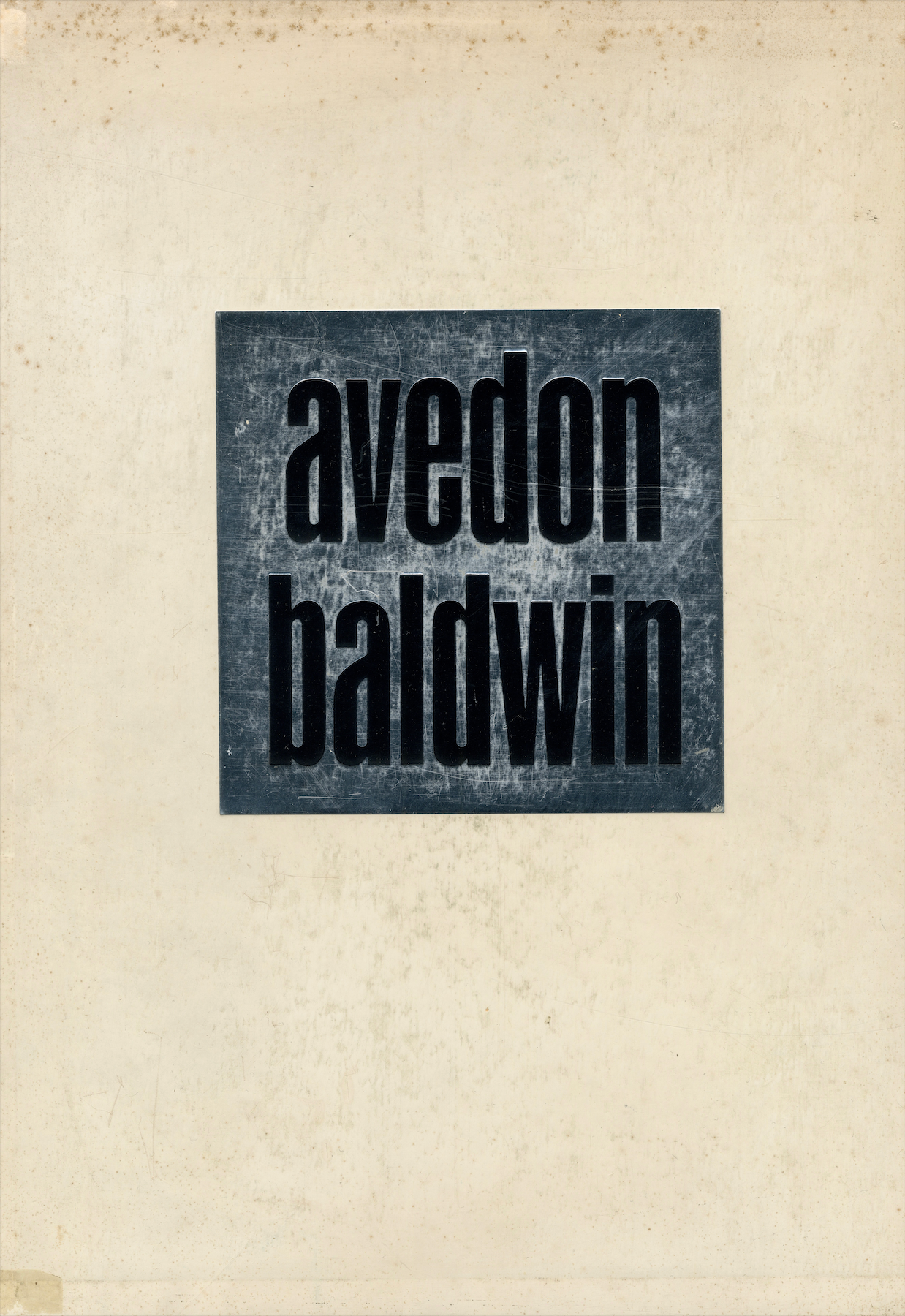 Front slipcase cover Im Hinblick Richard Avedon James Baldwin 1969.