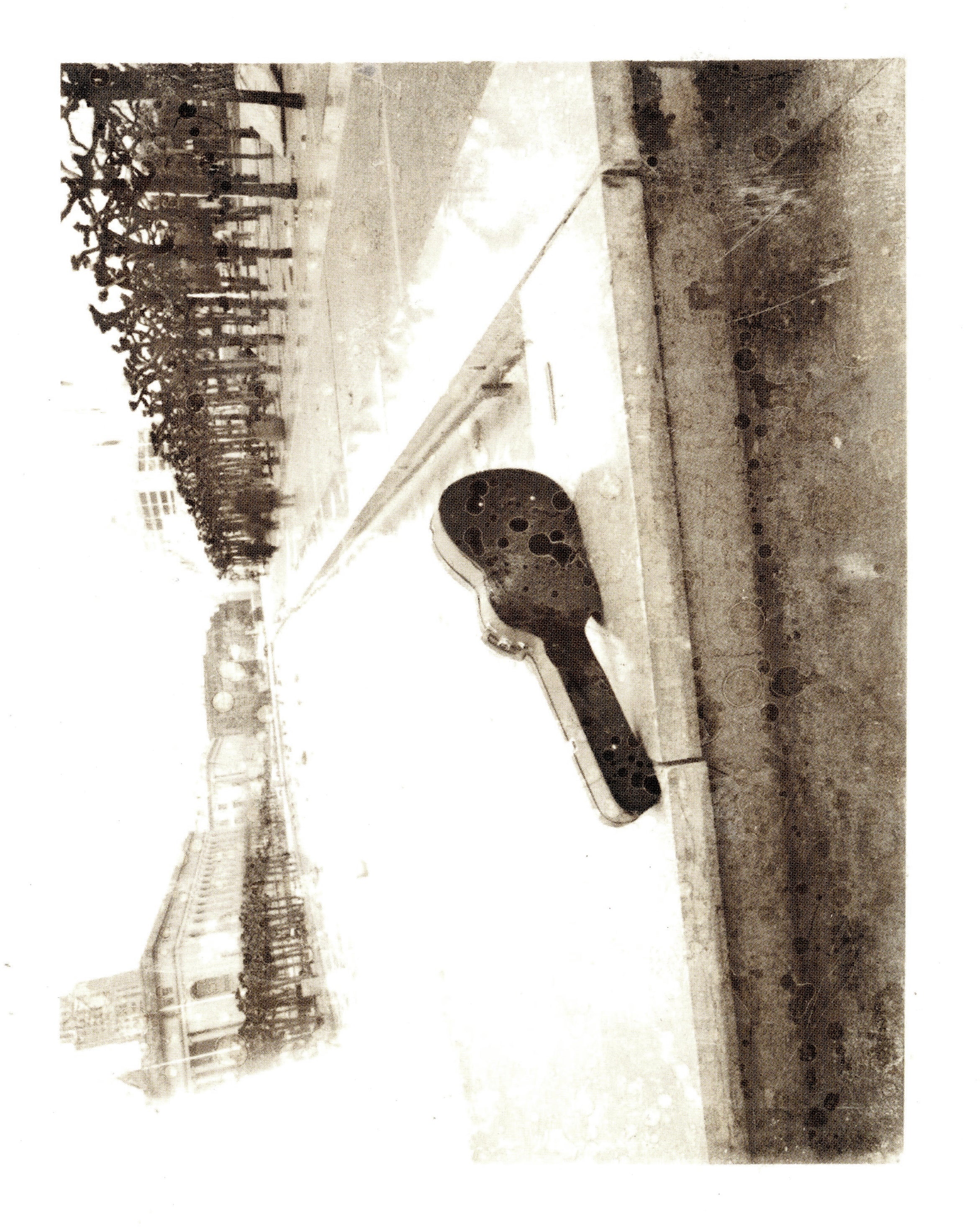 Close-up view of handwritten Polaroid notes included in FINGERPRINT.