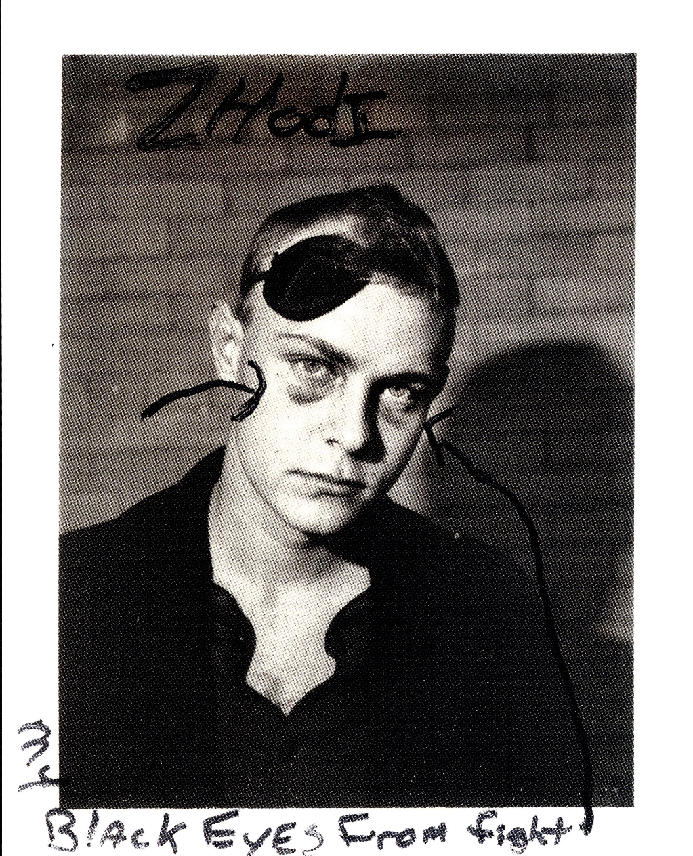 Annotated Polaroid close-up highlighting Jim Goldberg’s handwritten notes and markings.