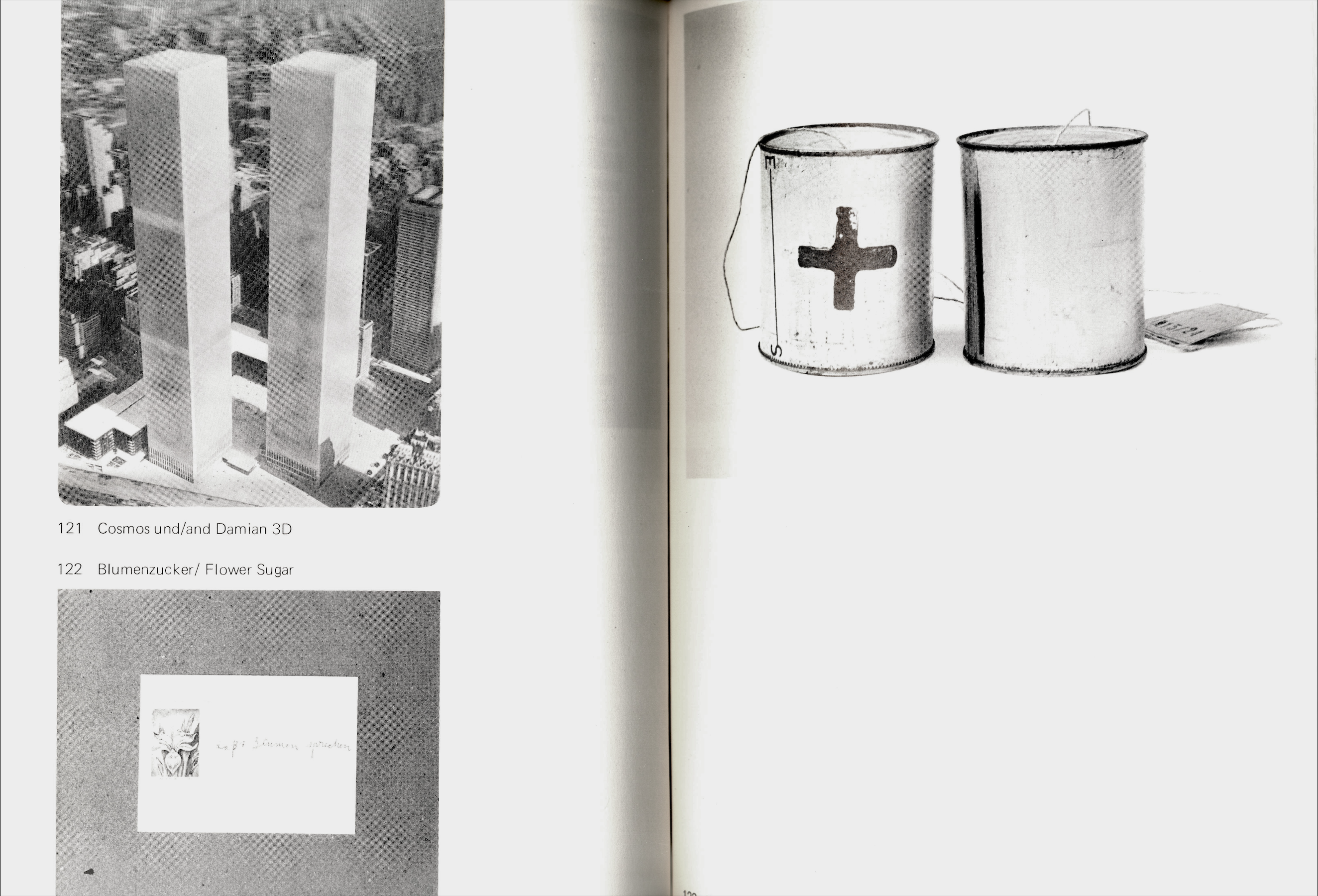 Archival photographs of editioned works accompanied by analytical notes in German and English.