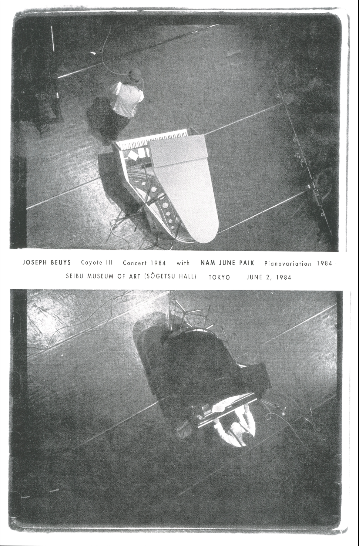 Joseph Beuys Nam June Paik Coyote III black and white insert front
