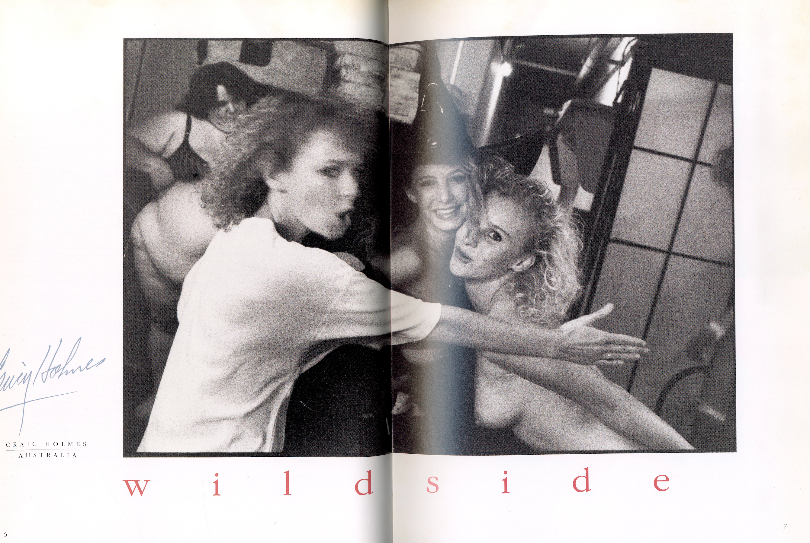 Interior image erotic photography editorial 1990s.