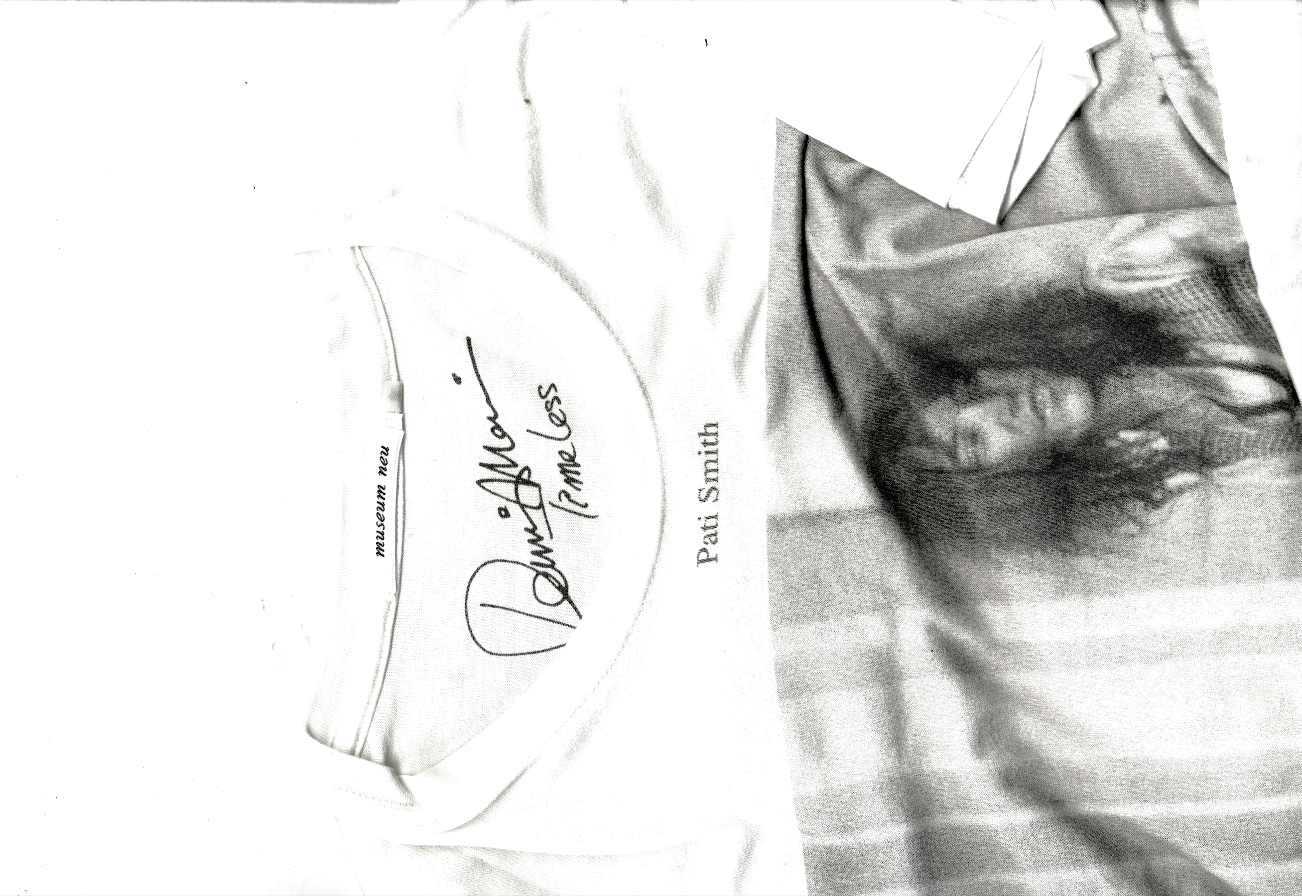 Back view of museum neu × Dennis Morris × Patti Smith collaboration T-shirt, Japan.