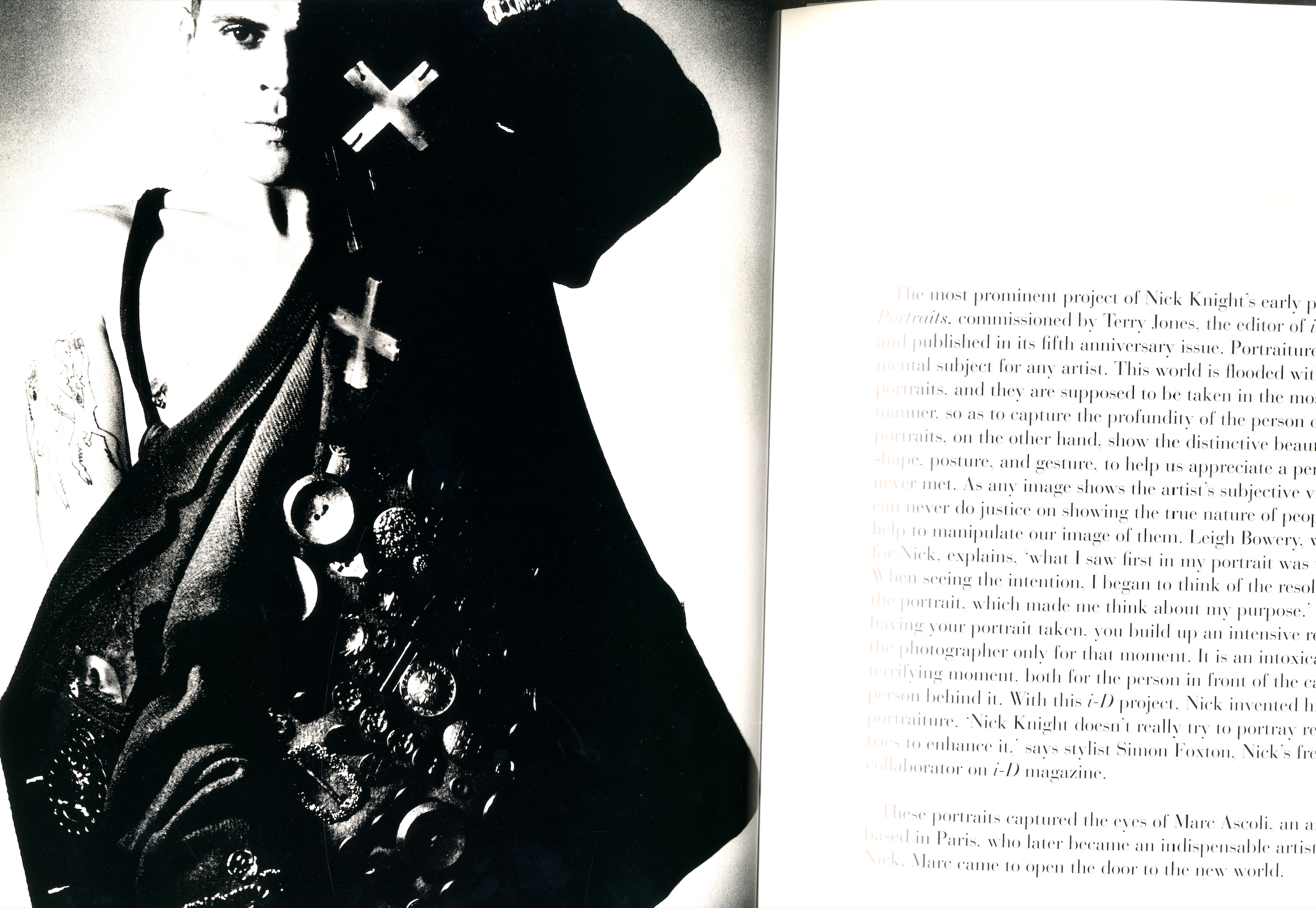 Interior view of Nick Knight’s influential editorial work for i-D magazine.
