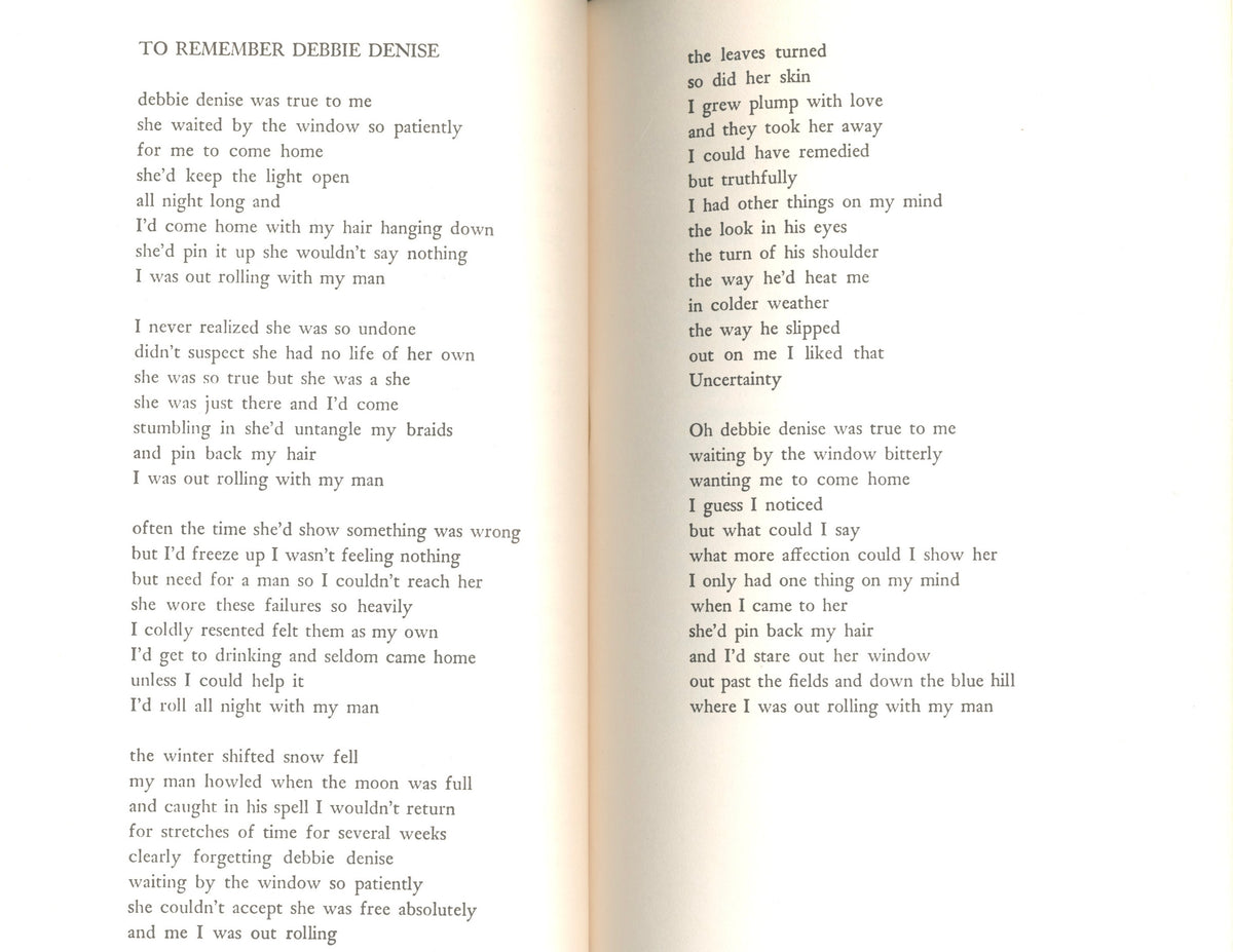 Open spread from Witt by Patti Smith with poems across facing pages.