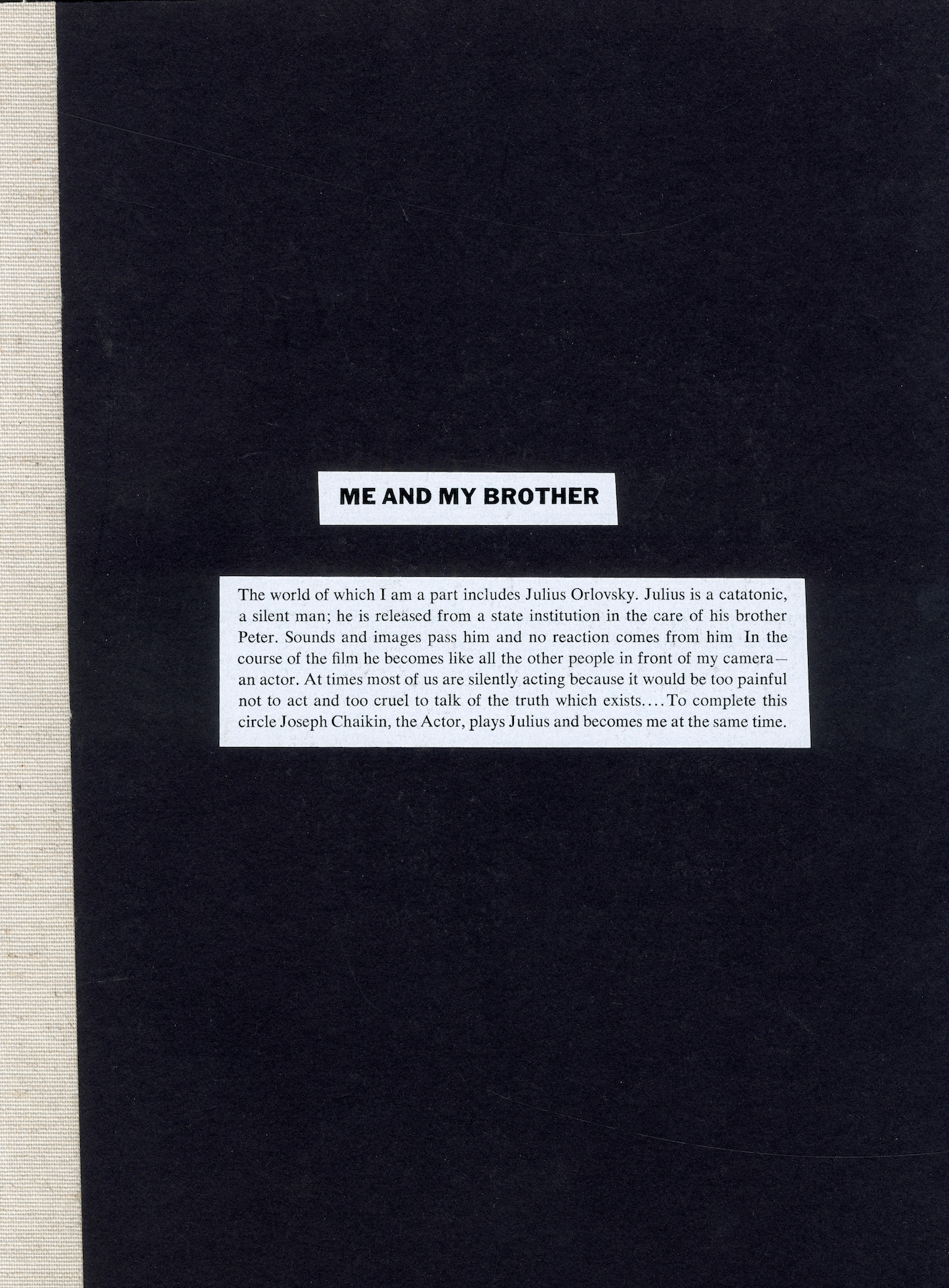 Robert Frank Me and My Brother Steidl book cover.