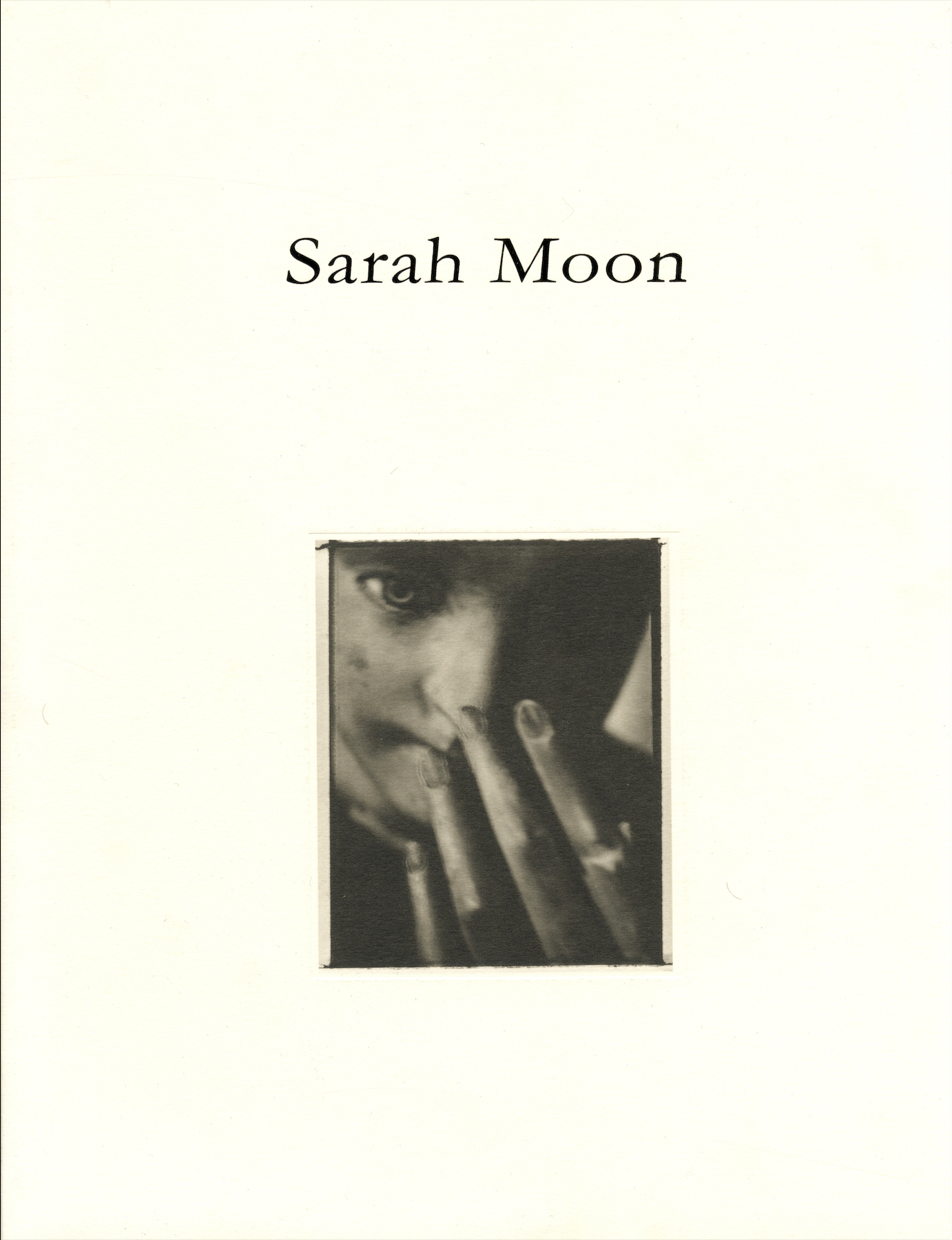 Front cover Sarah Moon Photo Collection Kyoto 2002 exhibition catalogue.