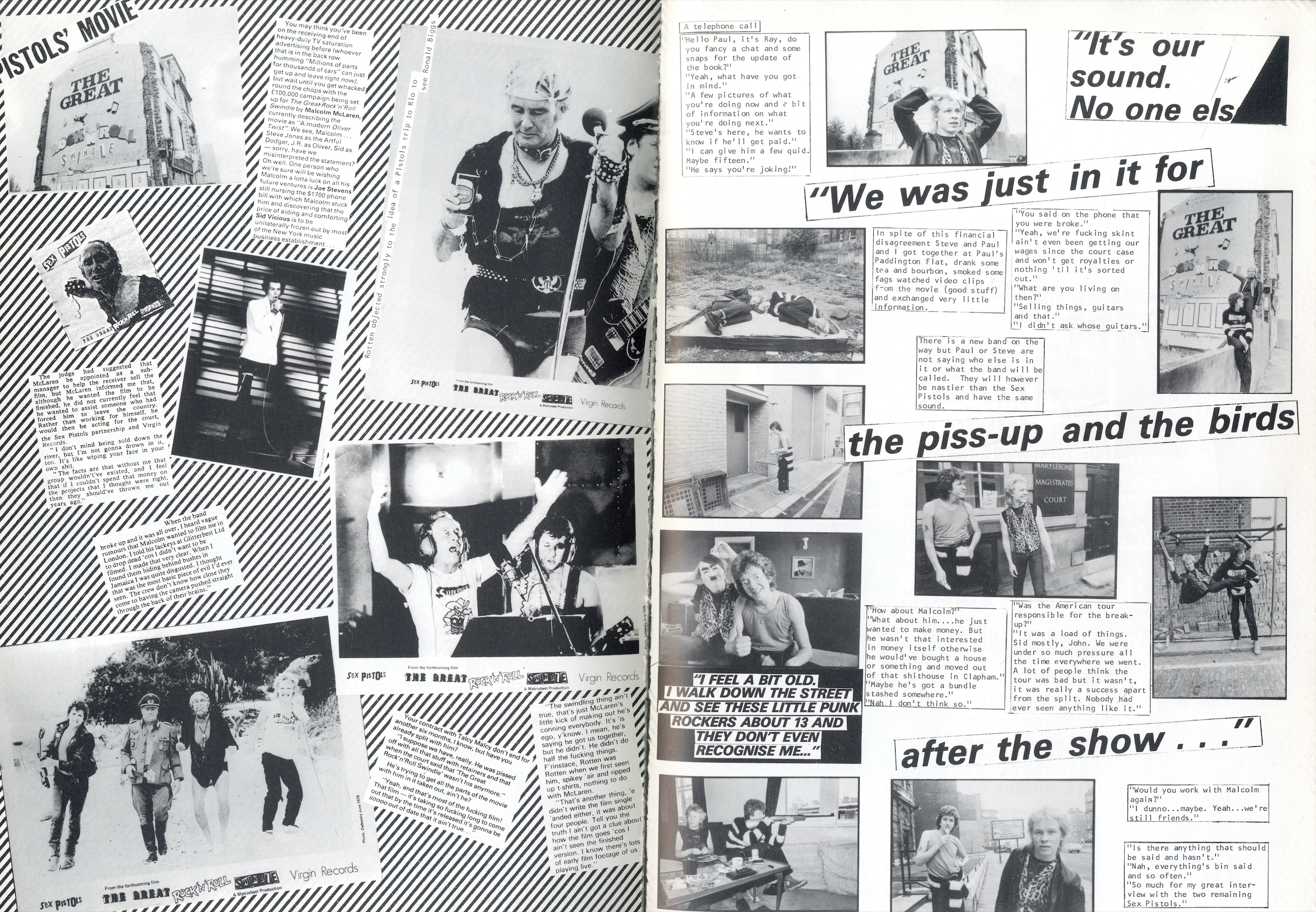Interior image Sex Pistols live performance photo.