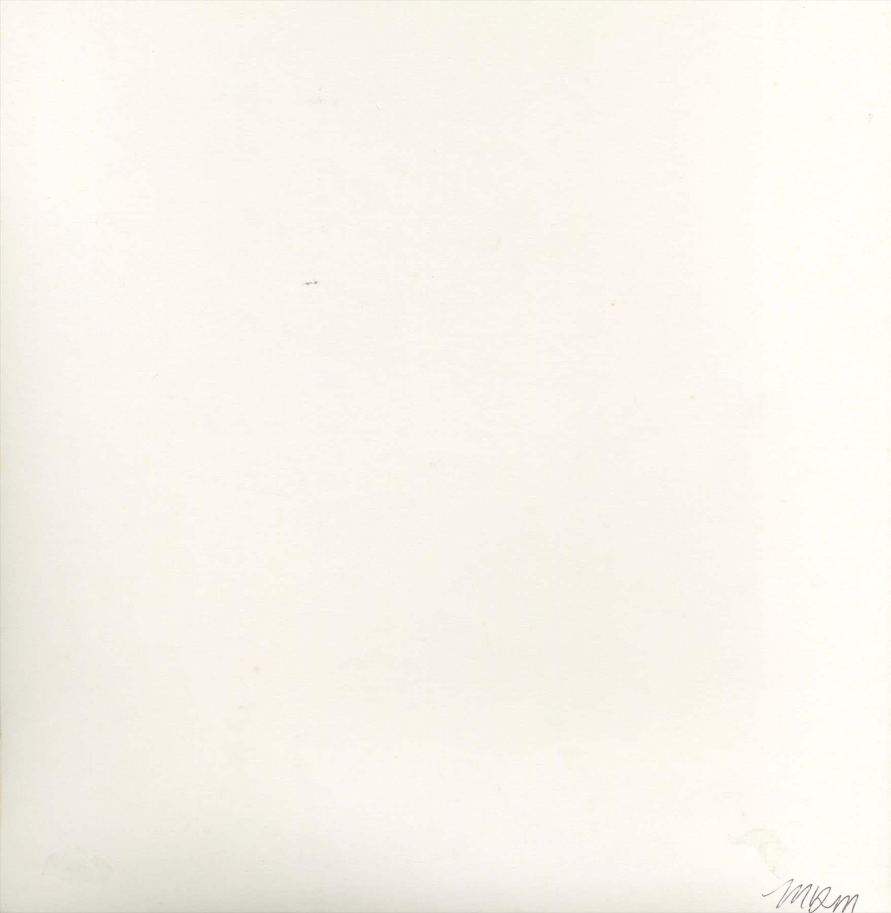 Back view of the “Untitled (Backbend with Ribbon)” silver-gelatin print featuring Muse’s original signature.