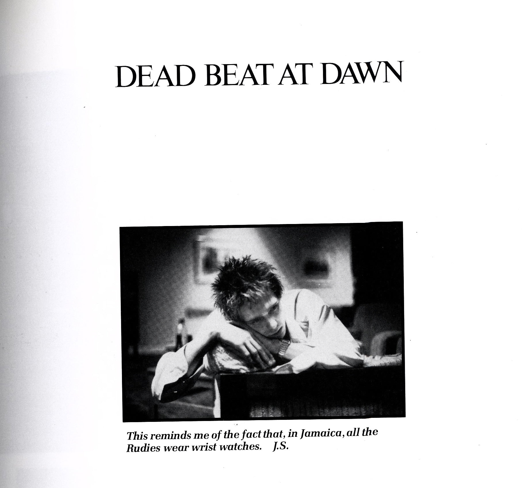 Additional interior image flyer of The Clash documenting their early career and touring life.