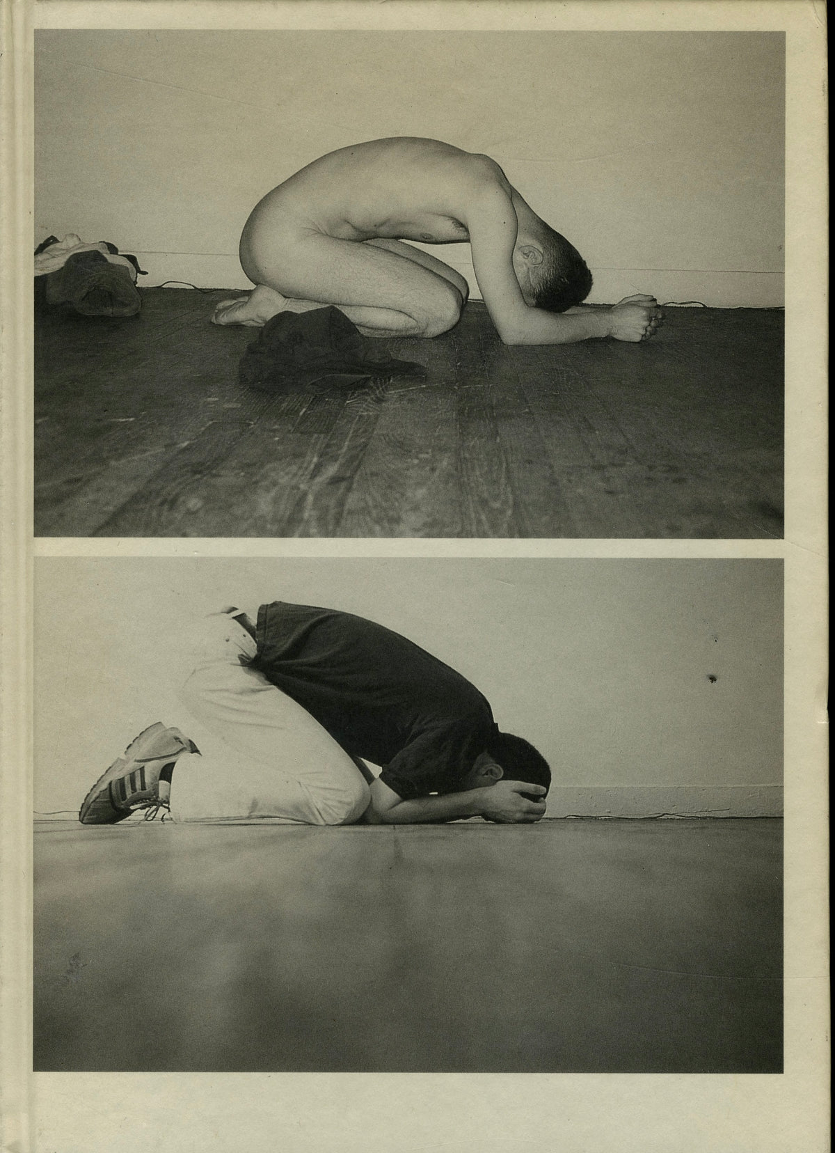 Wolfgang Tillmans Kunsthalle Zurich front cover figure crouching floor black and white JRP Ringier 2008 intermission books.