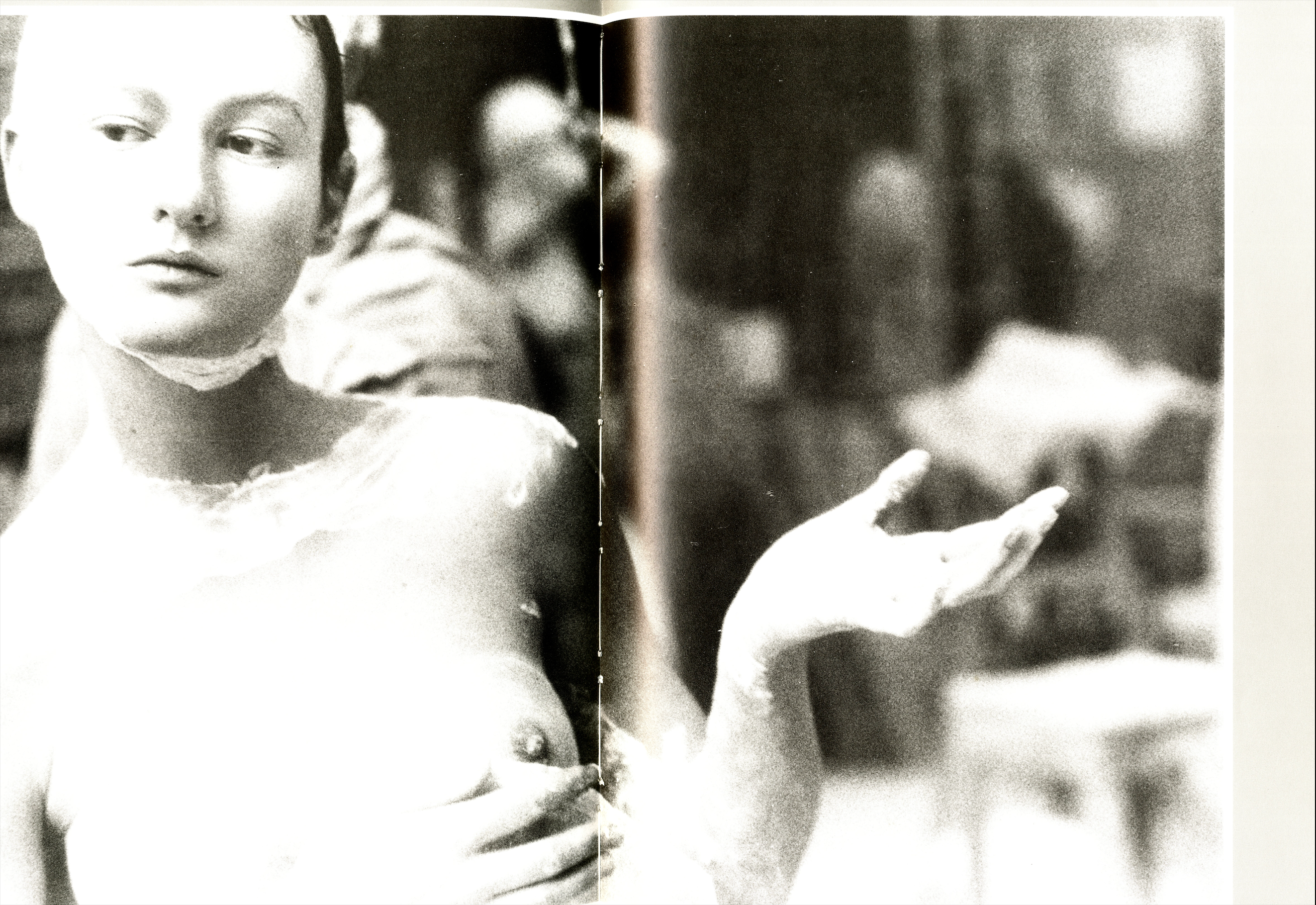 Photograph from Wallflower (1978) displaying Turbeville’s moody, cinematic aesthetic—women posed in abandoned interiors with delicate light and characteristic emotional ambiguity.