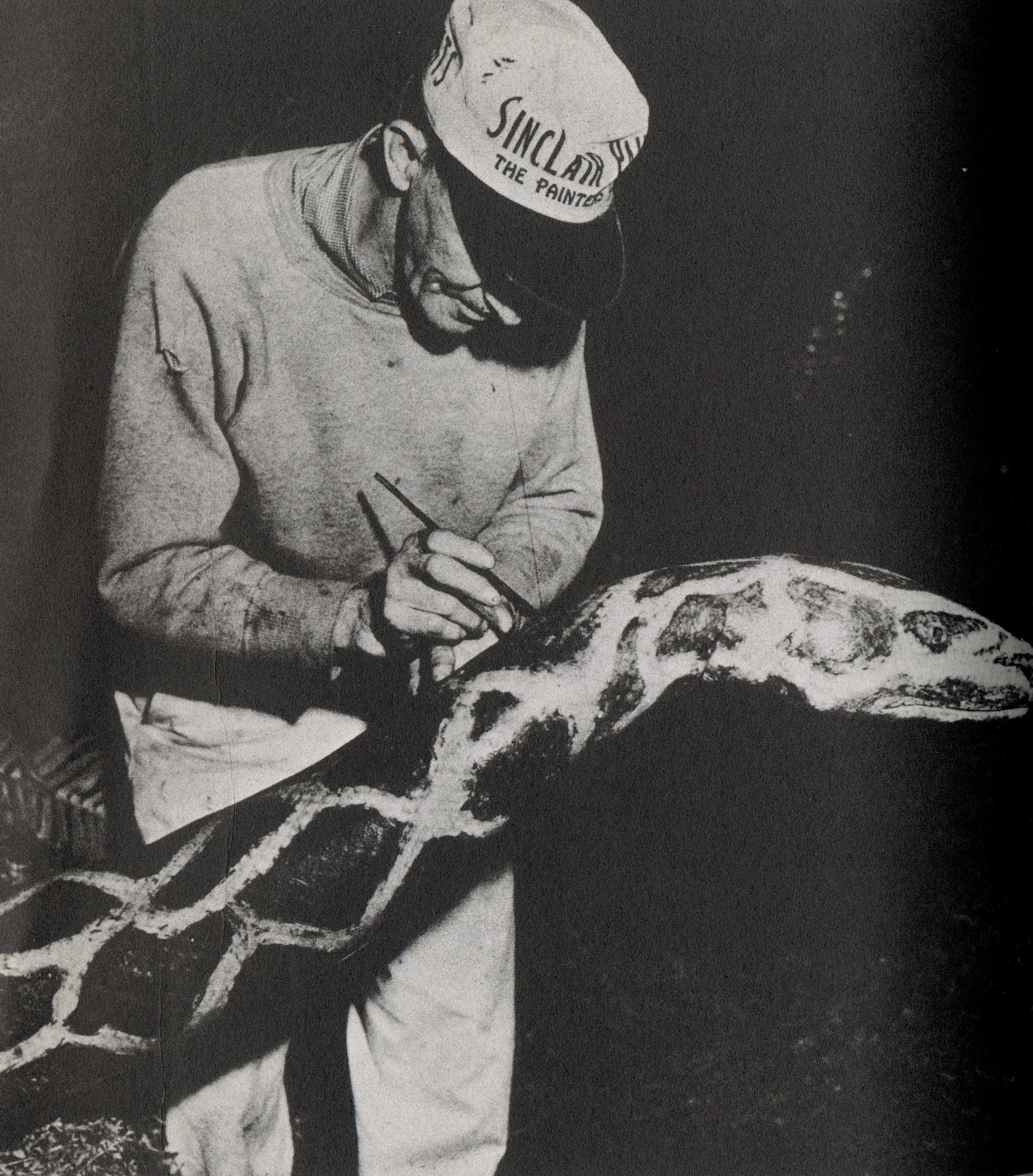 Interior spread distorted portrait Weegee photobook.