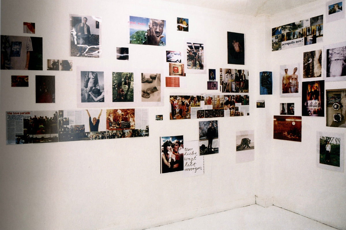 High-contrast photocopy portrait of a figure standing against a wall, Wolfgang Tillmans: Lighter.